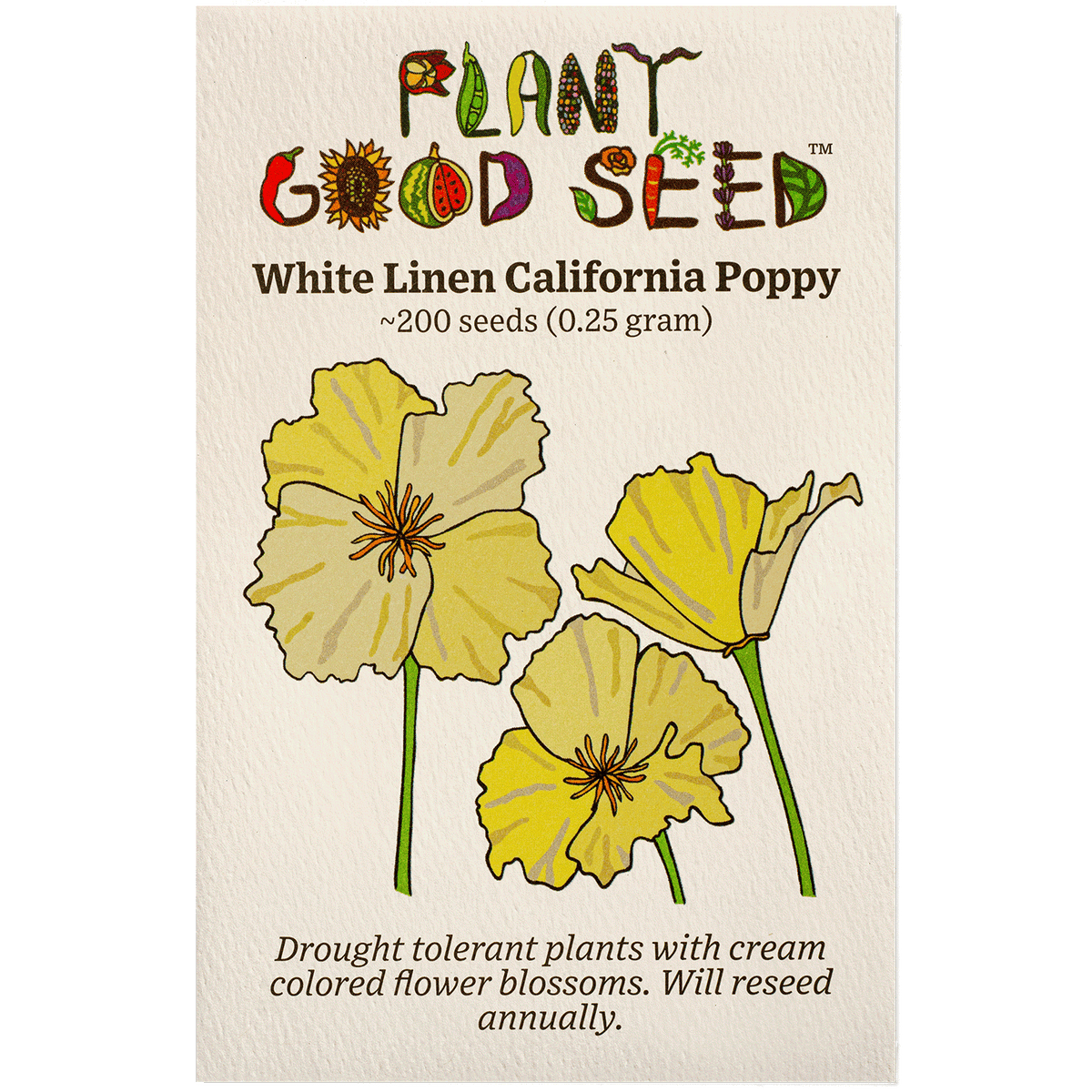 White Linen California Poppy