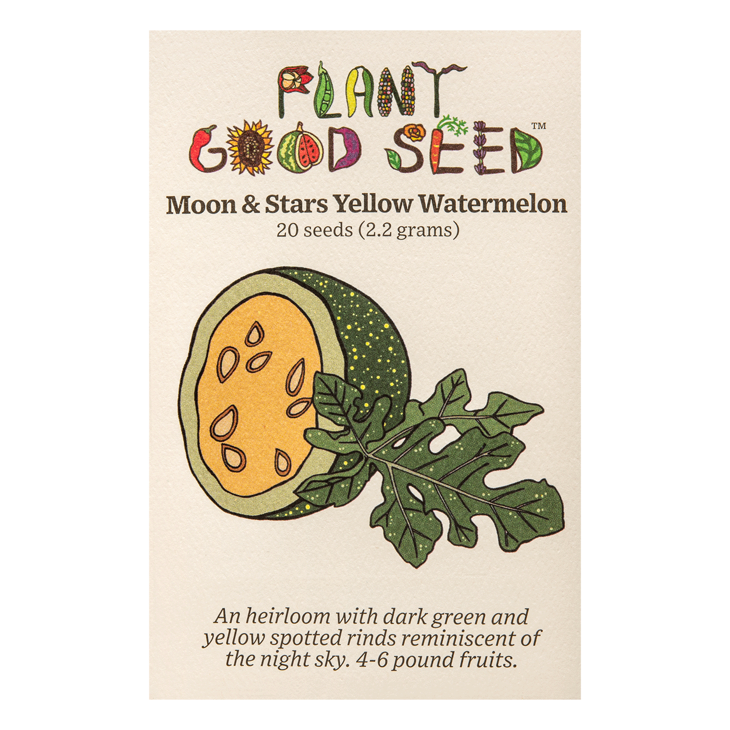 Moon and Stars Yellow Watermelon
